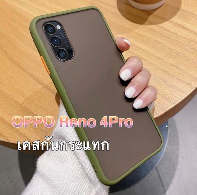 ส่งจากไทย เคสโทรศัพท์ ออฟโป้ Case Oppo Reno 4Pro เคสกันกระแทก ขอบสีหลังขุ่น เคส OPPO Reno 4proของแท้ 100%