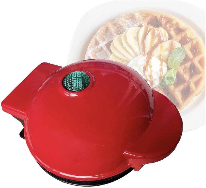 Mini Waffle Maker,Portable Electric NonStick Waffle Iron , Round