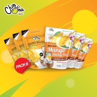 มะม่วงอบแห้งพร้อมดิปกะทิ 100กรัม และ ข้าวเหนียวมะม่วงพร้อมดิปกะทิ 50กรัม (6ซอง/แพ็ค) / Dried Mango with Coconut Milk Dip 100g and Freeze Dried Mango Sticky rice with Coconut Milk Dip 50g (6Bags/Pack) (ยี่ห้อ ชิมมะ, Chimma Brand)