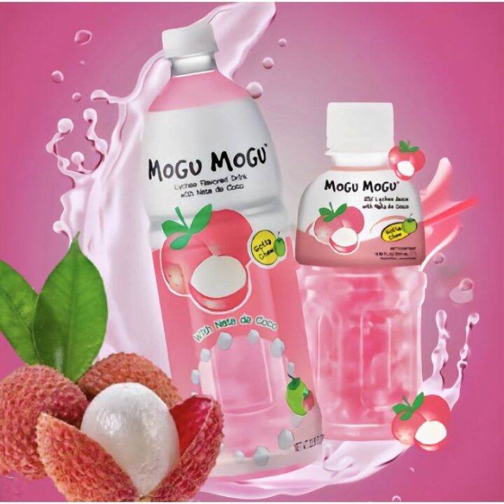 Mogu Mogu Lychee Juice with Nata de Coco 1L Healthy Drink Energy Drink ...