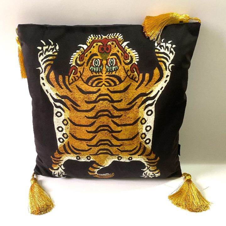 dunxdeco-cushion-cover-decorative-square-pillow-case-vintage-artistic-tiger-print-tassel-soft-velvet-coussin-sofa-chair-bedding