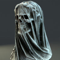 Grim Reaper Death Skull Figurine Veil Hell God Of Death รูปปั้นสมจริง Ghost ประติมากรรมฮาโลวีนปาร์ตี้เครื่องประดับตกแต่งบ้าน