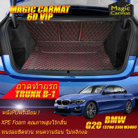 BMW 3 Series G20 2019-รุ่นปัจจุบัน Sedan Trunk B-1 (เฉพาะถาดท้ายรถแบบ B-1) ถาดท้ายรถ BMW 3 Series G20 320d 330i M340i 2019 2020 2021 2022 2023 2024 2025 2026 รุ่นปัจจุบัน พรม6D VIP Magic Carmat