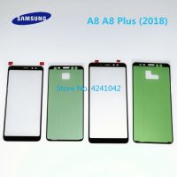 อะไหล่ A8 2018กระจกภายนอกสำหรับ Samsung Galaxy A8 A530 A8บวกจอแสดงผล LCD แบบสัมผัสหน้าจอ A730เลนส์ภายนอกกระจกหน้า