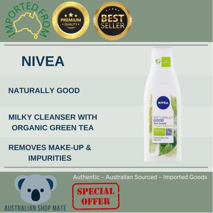 Nivea Naturally Good Milk Cleanser, Removes Makeup and Impurities with