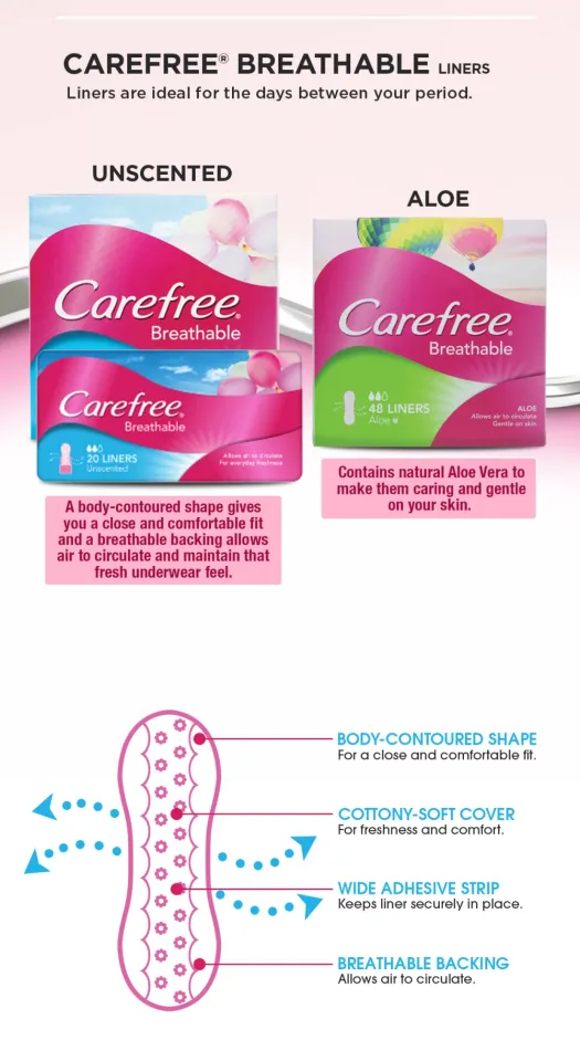 Bundle of 4] Carefree Acti-fresh Tea Tree 20pcs