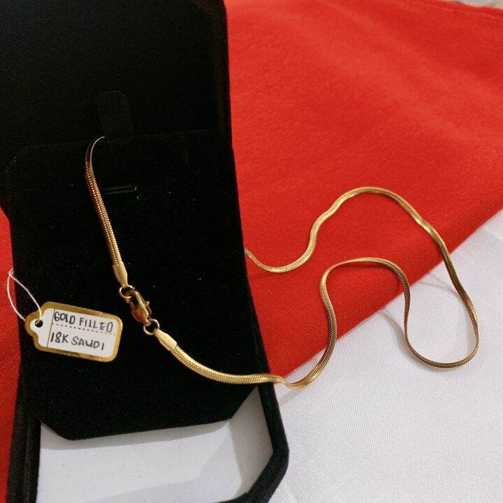 Ongpin Jewels SNAKE CHAIN Necklace For Men And Women 18k Gold Pawnable