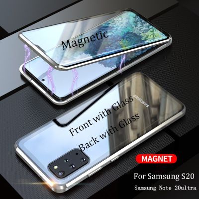 เคสโทรศัพท์แม่เหล็กกระจกนิรภัยสําหรับ Samsung Galaxy Note 20 Ultra S20 PlusprettyGOOD 5SeH