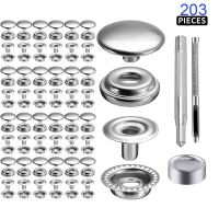 200/100pcs 15mm Canvas Snap Kit Tool Marine Grade Snap Fastener Stainless Steel Snap Buttons for Boat Cover Sewing Leather  Tent Haberdashery