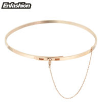 Enfashion Safety Chain Chokers Necklaces Pendants Gold Color Necklace Stainless Steel Choker Necklace For Women Jewelry Collier