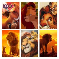 รูปภาพเพชรโมเสคภาพวาดเพชร5D Lion King แบบทำมือ30x4การตกแต่ง DIY 0ซม./40x50cm