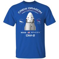 มาแรง เสื้อยืดลําลอง แขนสั้น พิมพ์ลาย Dragon Demo-2 Spacex First Crewed Flight Nasa Patch Dm-2 สําหรับผู้ชาย ผู้ชาย