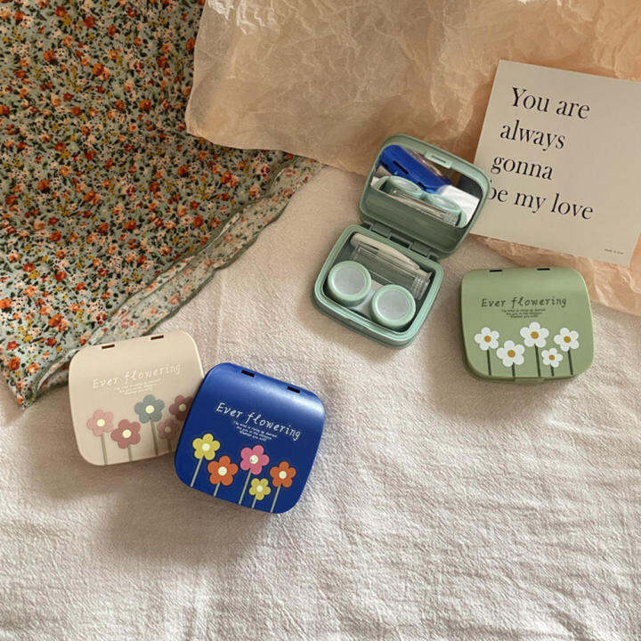 portable-eyewear-storage-bag-small-flower-design-contact-lens-box-pocket-sized-eyeglass-case-floral-pattern-contact-lens-holder-compact-contact-lens-case