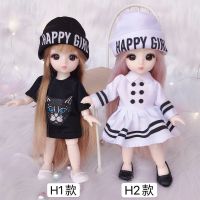 doll baby toys for girls Bjd simulation dress up cute princess toy girl gift 17cm [2pcs]