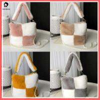 TANGXU926926929 รูปทรงสี่เหลี่ยม กระเป๋า Crossbody ขนยาวขนยาว ที่เก็บกระเป๋าเงิน กระเป๋าสะพายไหล่แบบสั้น ลำลองแบบสบายๆ จุได้มาก กระเป๋าถือแบบถือ ผู้หญิงผู้หญิงผู้หญิง