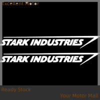 Excellent 2pcs Stark Industries รถแข่งกีฬาบอดี้ลายสติ๊กเกอร์ไวนิลสติ๊กเกอร์