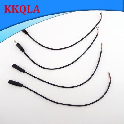 QKKQLA 5pcs 3.5mm 3 Pin 4 Core Male Female Audio Extension Cable Aux Single Head Line Stereo 3 4 Wires DIY Audio Output Line