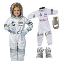 Astronaut jumpsuit cosplay boy girl Halloween costume full set of childrens party games rocket space suit 3-7 years old