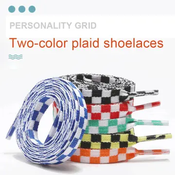 Plaid hot sale shoe laces