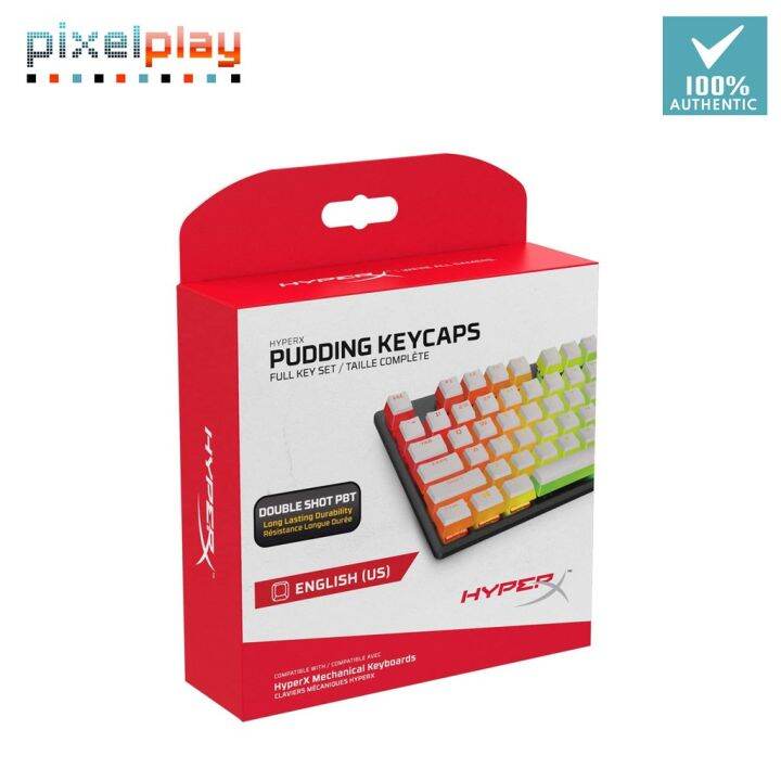 Hyperx Pudding Keycaps Double Shot Pbt White Lazada PH