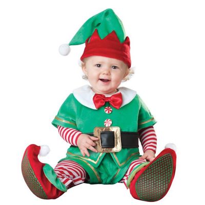 [Cos imitation] เด็กวัยหัดเดินคริสต์มาสคอสเพลย์ชุดซานตาคลอสปีใหม่เอลฟ์กวางพรรคชายหญิงประสิทธิภาพเสื้อผ้ากับหมวก90-160CM