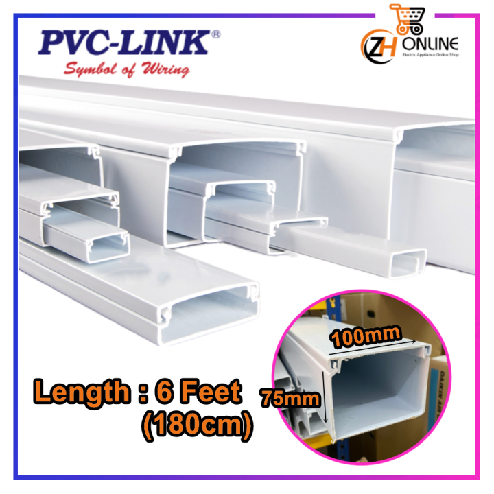 3 X 4 Pvc Link Pvc Wiring Casing 75mm X 100mm X 6feet Pvc Trunking