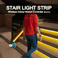 Stair Light Strip Mini Control PIR Motion Sensor Streamline Under Cabinet Night Light Addressable LED Strip Tape for The Stair