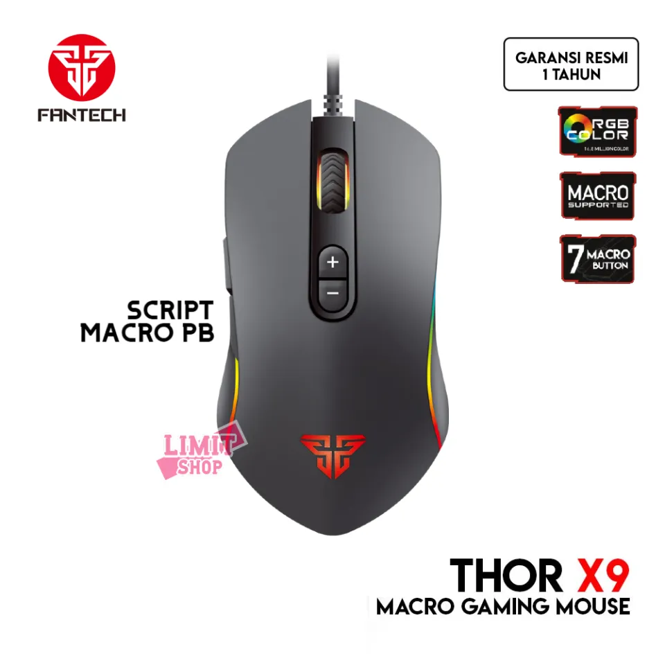 Fantech X9 THOR Mouse Gaming Macro RGB 7D Programmable 4800 DPI 10