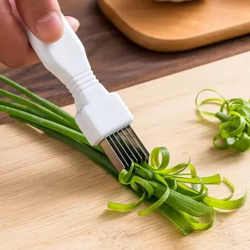 Scallion Cutter Shred Knife, Stainless Steel Chopped Green Onion Knife,  Shred Silk The Knife, Vegetable Tool Shredded Peeler Graters Onion Cutter