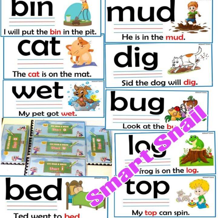 Laminated Reading CVC Read Write with 1 Free | Lazada PH