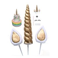 （koko party supplies） ClayHorn Ears Eyes ยูนิคอร์น PartyDecorating Tools Dessert Table Party Decorations For BirthdayToppers