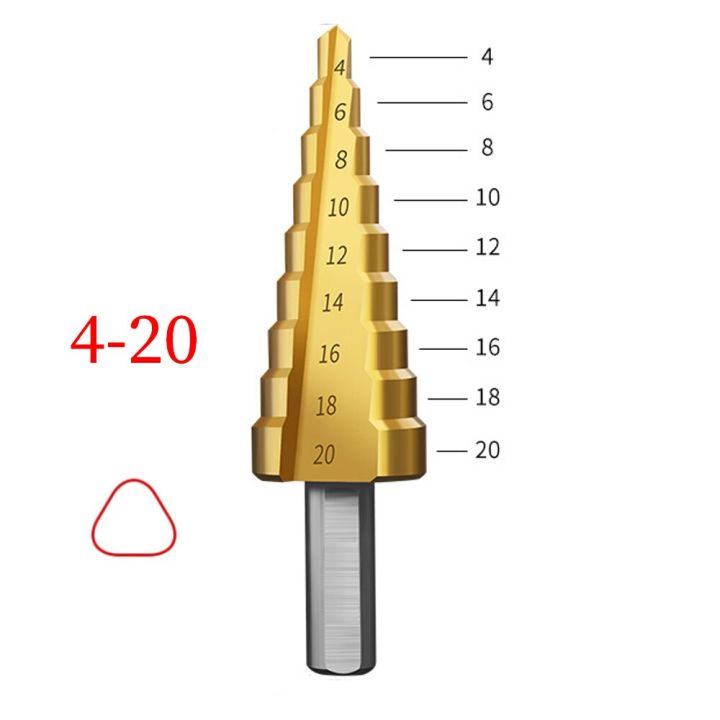 4-12-4-20-4-32-mm-hss-titanium-coated-step-drill-bit-drilling-power-tool-metal-high-speed-steel-wood-hole-cutter-step-cone-drill-drills-drivers