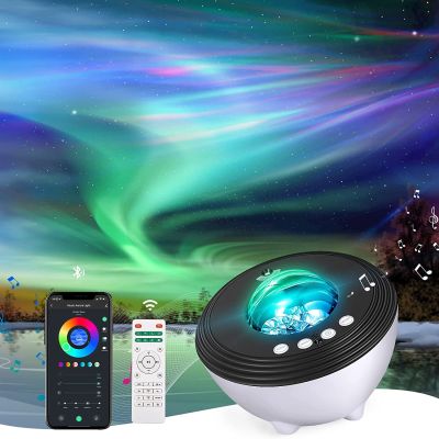 2022 Smart WiFi Voice LED Night Lights Projector Starry Aurora Galaxy Lamp with Alexa &amp; APP Control for Kids bedroom Decor