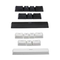 PBT 8 Key Douhle Shot Shine Through Keycap Bottom Row Special Keys For Razer Coolermaster Black White