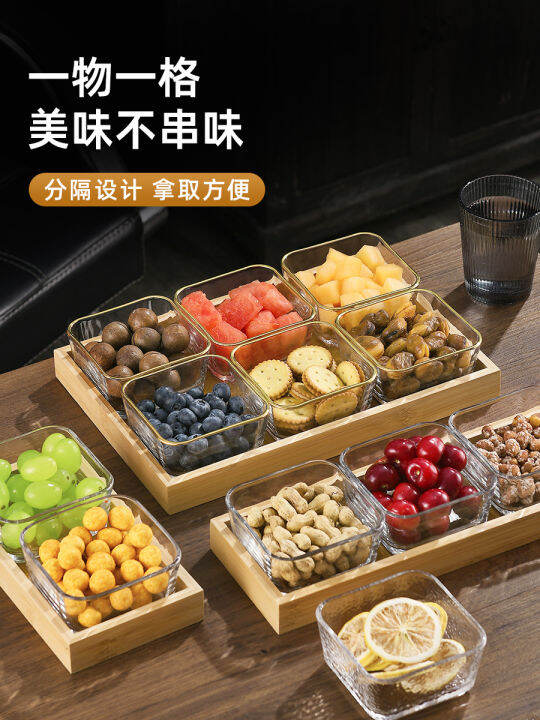 Glass fruit bowl snacks put snacks platter living room home coffee