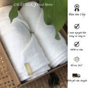 Khăn tắm tơ tằm 2 lớp cao cấp CHẤT SILK 100% tự nhiên, siêu thấm hút