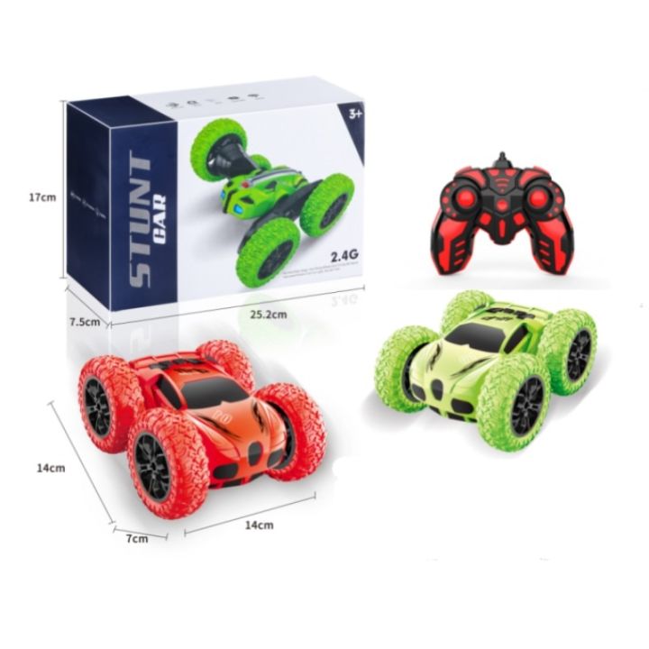 2-4g-drift-off-road-remote-control-toy-car-double-sided-stunt-car-rc-tipper-childrens-birthday-gift-rechargeable