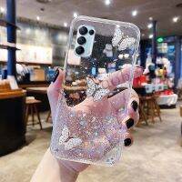 เคสโทรศัพท์สำหรับออปโป้ไฟนด์ X3 Lite 5G Butterfly ออปโป้ไฟนด์กากเพชรส่องแสงเป็นประกายวิบวับใสนุ่ม X3 Lite 5G Cover