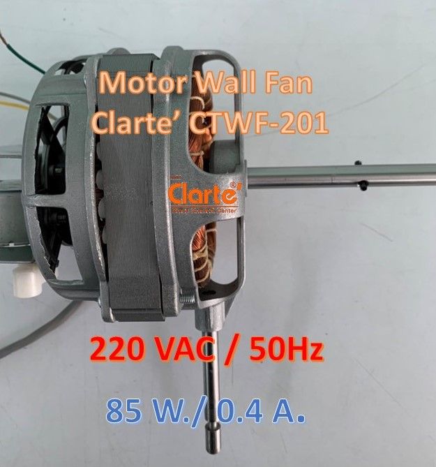 มอเตอร์พัดลมไฟฟ้า-มีเทอร์โมฟิวส์-สำหรับพัดลมแขวนผนังของ-clarte-รุ่น-ctwf-201-ขนาดใบพัด-20-นิ้ว