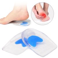 Gel Heel Cups Shock Absorbing Heel Pads U Shaped Heel Support Heel Spurs Pain Relief Foot Cushion Height Increase Insoles