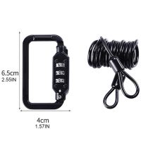 Bike Helmet Lock Mini Portable Anti-Theft Resettable 3 Digit Bicycle Cycling Spring Combination Cable Luggage Buckle