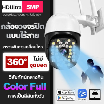 กล้องวงจรปิดไร้สาย wifi 4X ซูมดิจิตอล IP Camera CCTV เลนส์360องศา วันและคืนเป็นสีที่ชัดเจน HD Security กล้องวงจรปิด มีจุดอินฟราเรด4จ 5MP
