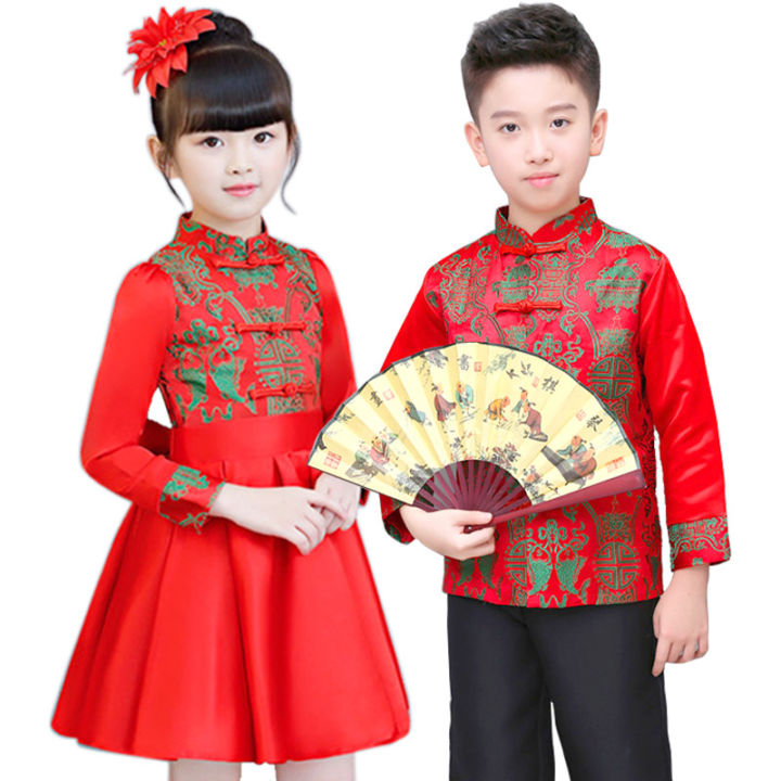 2022 Tang Suit Tahun Baru Cina Tradisional Kanak-Kanak Kanak-Kanak Boy ...