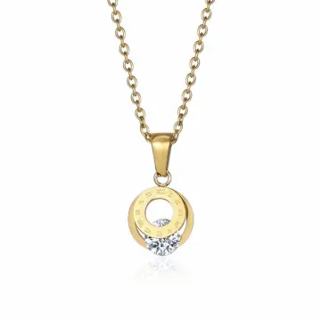 Gold chain number on sale pendant