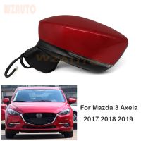 ไฟ Assy ประกอบกระจกมองข้างมองหลังสำหรับ Mazda 3 Axela 2017 2018 2019 5พิน8พิน9พินพร้อมด้วยไฟเลี้ยวพับได้