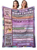 Name Custom Best Friend Birthday Gifts for Women Unique Female Gifts for Bestie Fannel Throw Blanket Christmas Gifts Friendship