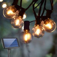 Solar Light Garden Decoration Outdoor String Lights Festoon led Light G40 Bulb LED Garland USB Recharge Christmas Fairy Lights