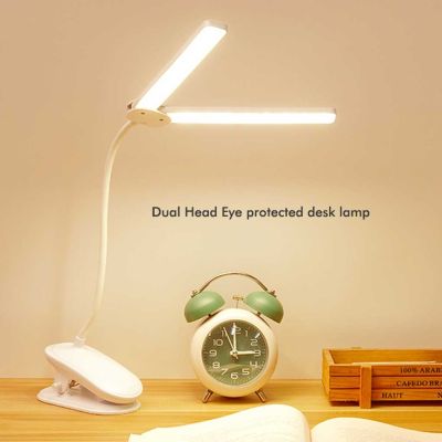▫♈● Clip Lamp Portable Electric Adjustable Eye Caring Foldable Flexible Student Reading Table Light Cable Power Type 1