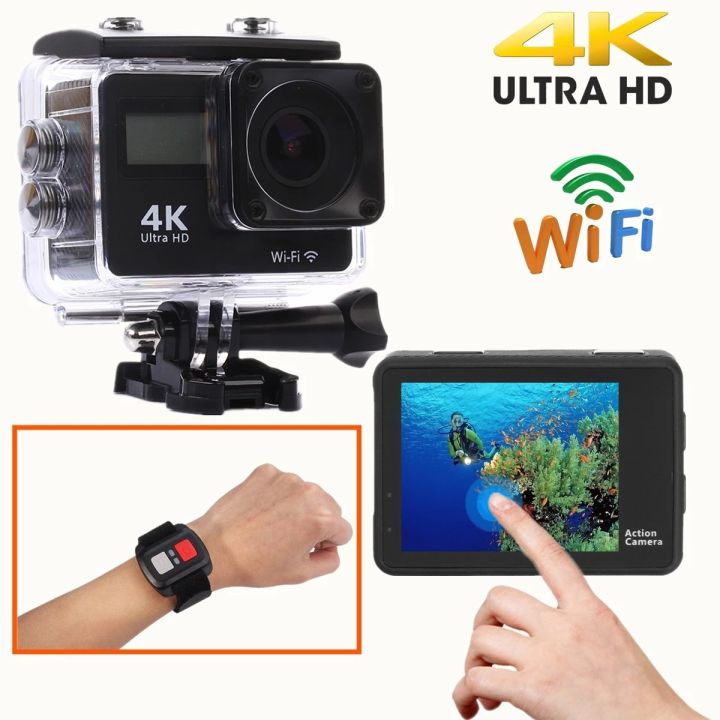 4K Action Camera Sport Video Underwater Wifi Remote For Go Pro Camera  Waterproof