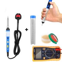 2023 New 60W 110V/220V Soldering Iron Kit, Solder Iron with Adjustable Temperature and Multimeter Soldering Tools